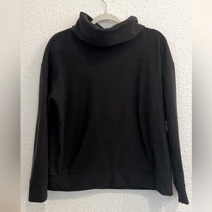 Fleece Ski Turtleneck Top Black Medium (8-10)